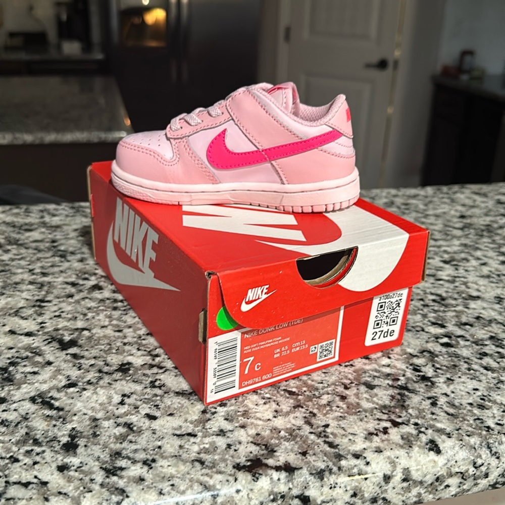 Nike Dunk Low - Pink Toddler size 7c